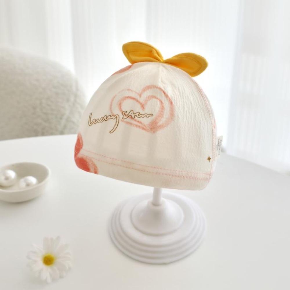 

Cotton Baby Fetal Cap 0-3 Months Newborn Turban Hat Windproof Boneless Muslin Hat Protection Style5