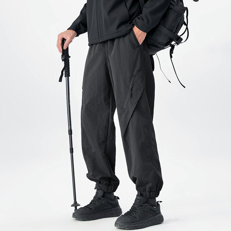 

MenOutdoor Casual Pants for Spring and Autumn Windproof New Fashionable Versatile Loose Wear-resistant Work Pants 5XL чорний