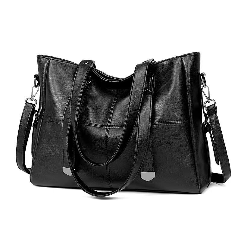 

Женская сумка 2024 года, новая модная сумка через плечо, женская сумка-тоут, женская сумка большой вместимости, сумка для детей и мам, сумка-мессенджер чёрный