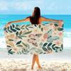 Butterfly Floral Nature Botanical Beach Towel, Soft Microfiber Unisex Oversized for Swimming Travel