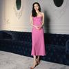 Yaoting Women's Summer Satin Chiffon Nightgown - Silk Camisole Cowl Neck Homewear 2878