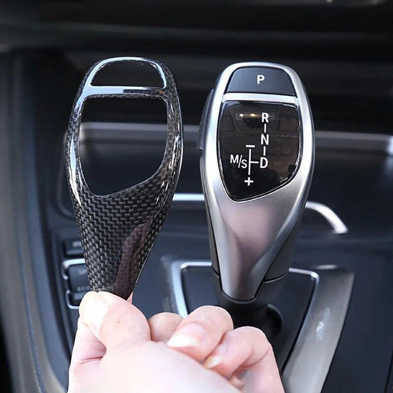 Carbon Fiber Car Gear Shift Handle Cover Stickers Accessories For BMW F30 F10 F20 G30 X5 E70 X6 E71 X3 F25 X4 F26 F34 F07 F06