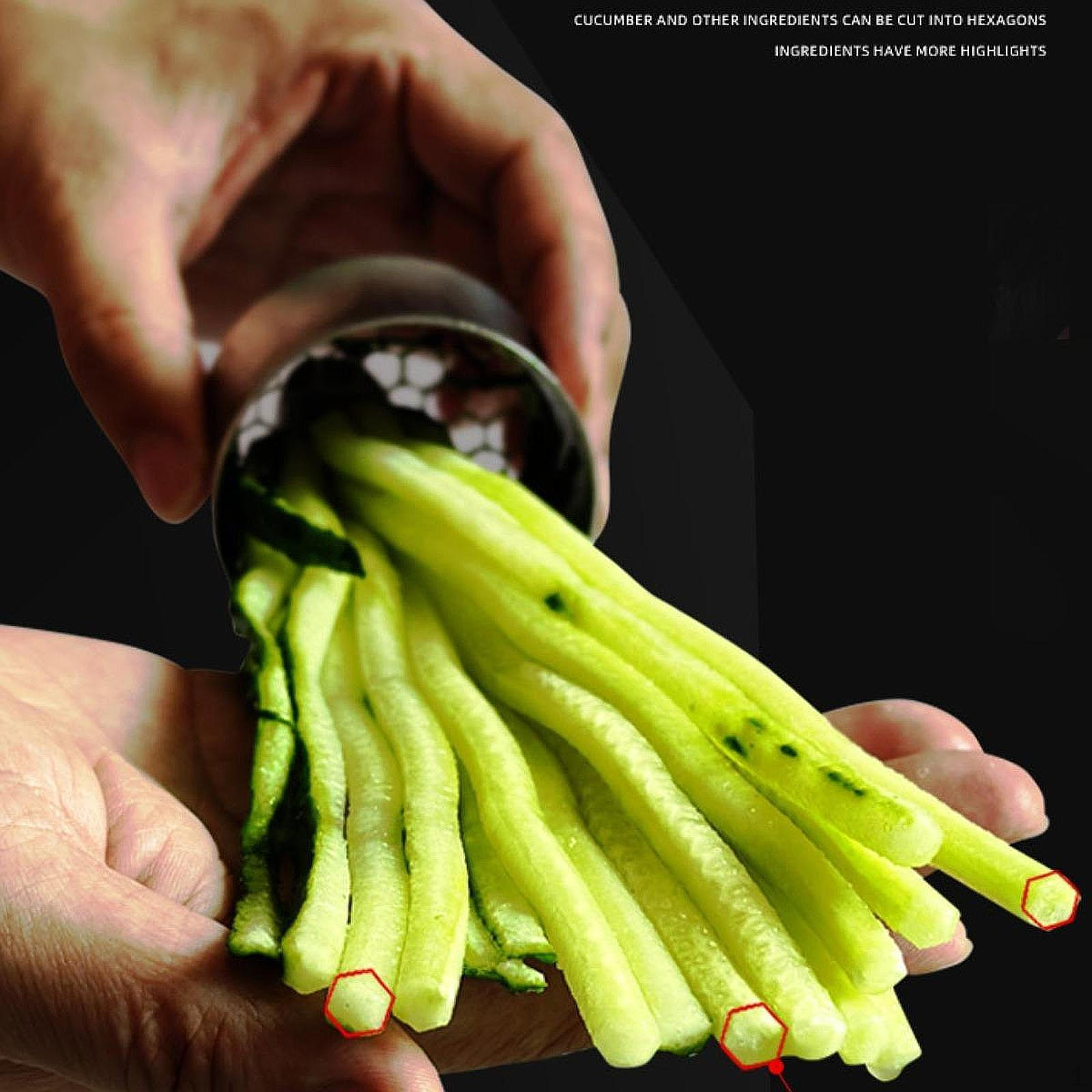 

Слайсер для огурцов Удобный Универсальный Овощной Инструмент для Нарезки Шестиугольными Полосками