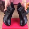 2025 Retro Soft-Sole Mid-Heel Boots for Women - Autumn/Winter Velvet Leather