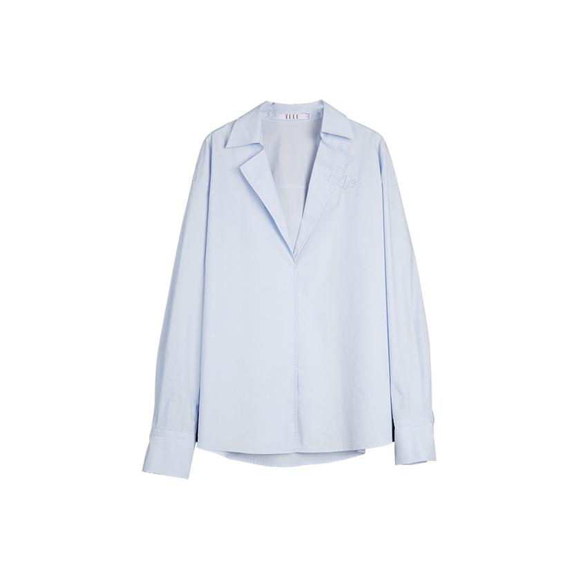ELLE French Fashion Design Casual Loose Solid Color Versatile Long Sleeve Shirt Women shirts L8AMC017