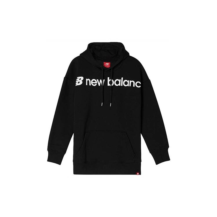 (WMNS) New Balance Classic Core Hoodie Asia Sizing Black White Women s AWT93595-BK L