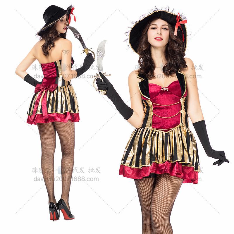New Halloween pirate costumes, witch game uniforms, role-playing