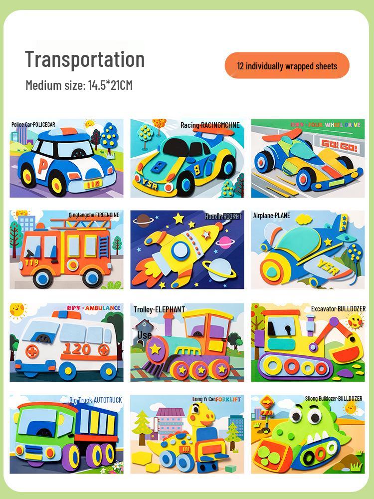 June 1st Children s DIY 3D Sticker Book: Handmade Craft Pack for Girls