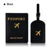 2Pcs/Set Pu Travel Passport Cover Luggage Tag Suitcase Identifier Label Baggage Boarding Bag Tag Name Id Address Passport Holder
