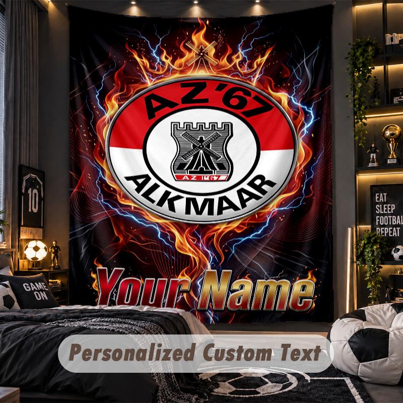 TapestryAZ Alkmaar Benutzerdefinierter Name Text Personalisierter Wandbehang Wandteppich Heimwanddekoration