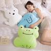 Cute Animal Throw Pillow Soft Plush Toys Cartoon Elephant Frog Dog Sofa Cushion Plush Stuffed Animals Perfect Gift For Children