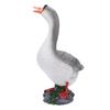 Goose Garden Statue Realistic Cute Resin Goose Sculpture for Flowerbed Fountain Balcony Courtyard Left Side Stance