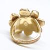 Chanel 05P Gripoa Flower Ring Ring Gold/Brown/GreenUsed