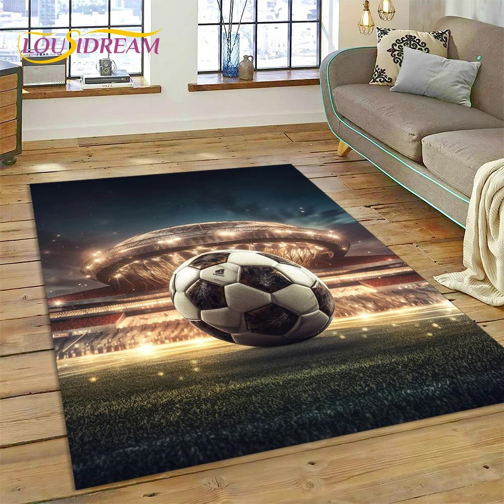 Soccer Football Field Rug Carpet for Living Room Bedroom Home Decor,Floor Mat Non-slip Decoration for Sofa Kitchen Doormat Gifts