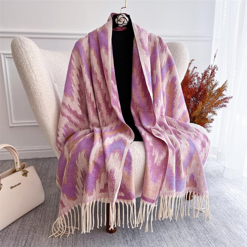 Women Paisley Scarf Cashmere Feeling Pashmina Shawls Lady Winter Jacquard Scarves Blanket Foulard Bufanda Tassel Poncho Stoles