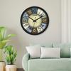 12-inch Plastic & Glass Wall Clock - Knight Time (Silent Movement), Black