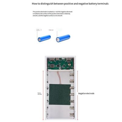 ABNR DIY 28X18650 Battery Case 10W Power Bank Case Batteries Detachable Storage Box Holder With Camping Light
