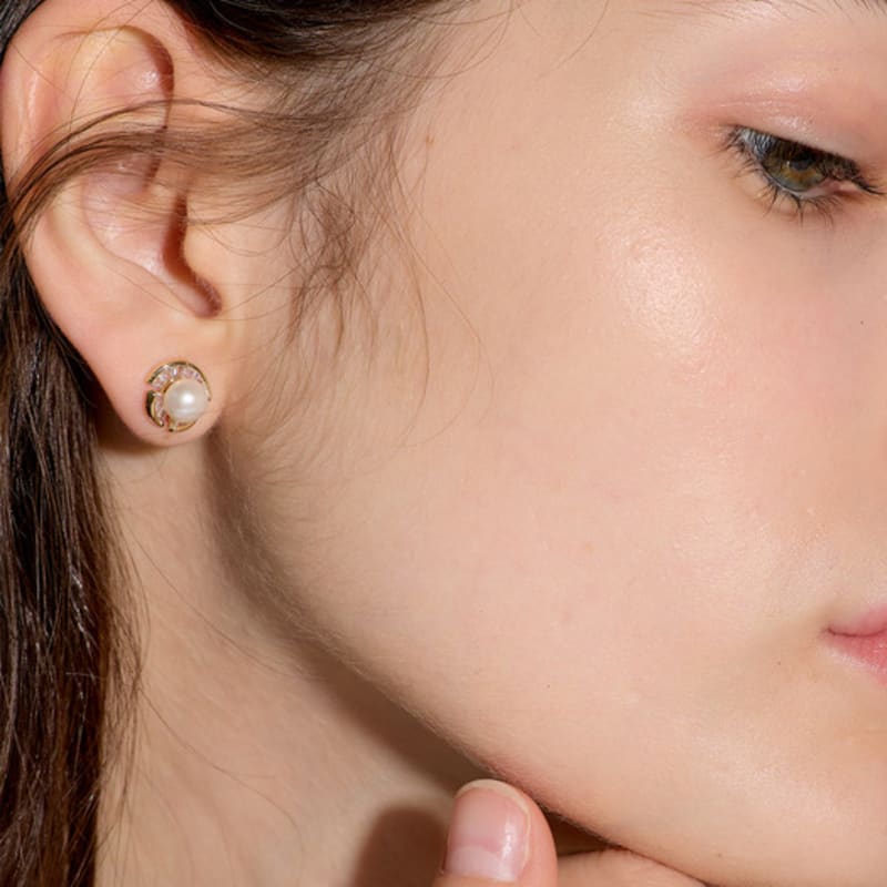 Les Bijoux Philosophy LB_Hoop pearls earring_GOLD