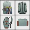 Retro Canvas USB Backpack: Unisex, Large Outdoor Travel Bag