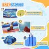 4 In 1 Kids Bouncy Castle Extra Large Double Slides & Trampoline Design Inflatable House Pool Climbing Wall with Blower Carrybag for Kids Age 3-8