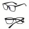 Anti Blue Light Black Square Frame Reading Glasses for Men and Women +100 To +400