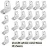 Wopanxye 24 Pieces Angle Bracket Shelf Holder Fixing Hardware Stainless