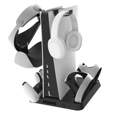 Vertical Stand with Cooling Fan for Playstation 5, Controller Chargers Charging Station For PS5/PSVR2