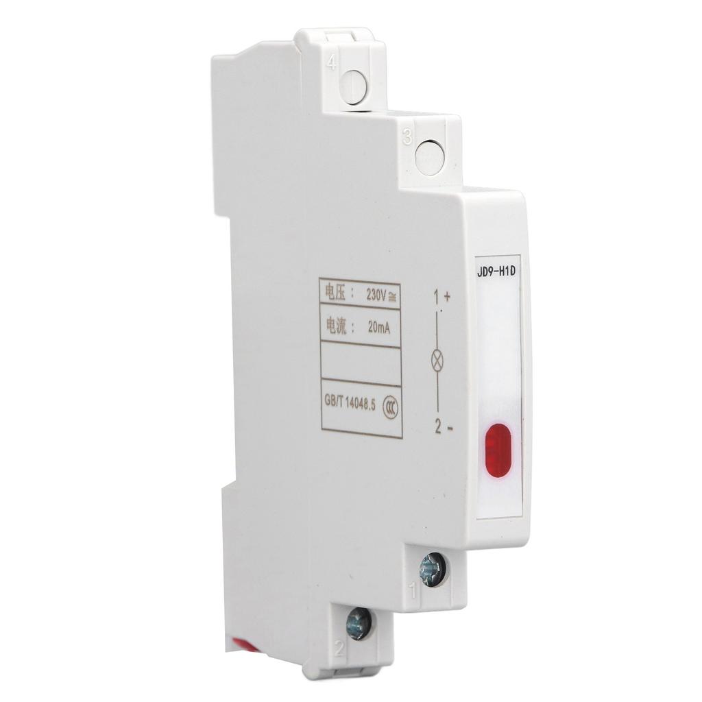 Din Rail Indicator Light LED AC DC 230V Modular Mount JD9‑H1D for Telecommunications Electrical Lines