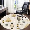1 Stück Nussknacker Dekorationen Büro Runder Teppich, Teppich für Büro, Gaming, Leichte Runde Bodenmatte yy260208070