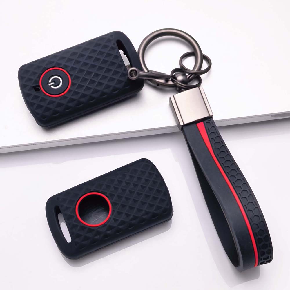 Anti-Slip Silicone Key Cover For Yamaha NMAX 155 XMAX 300 Aerox NVX 155 Keyless Remote Key Fob Protector