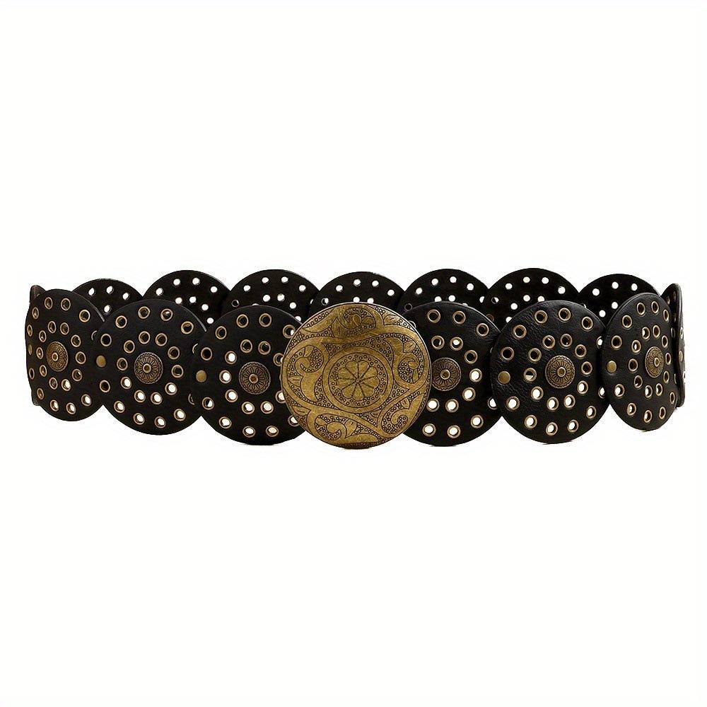 

Ремень из сплава с заклепками и пряжками Medieval Spice Girl Millennium Subculture, широкий 108cm