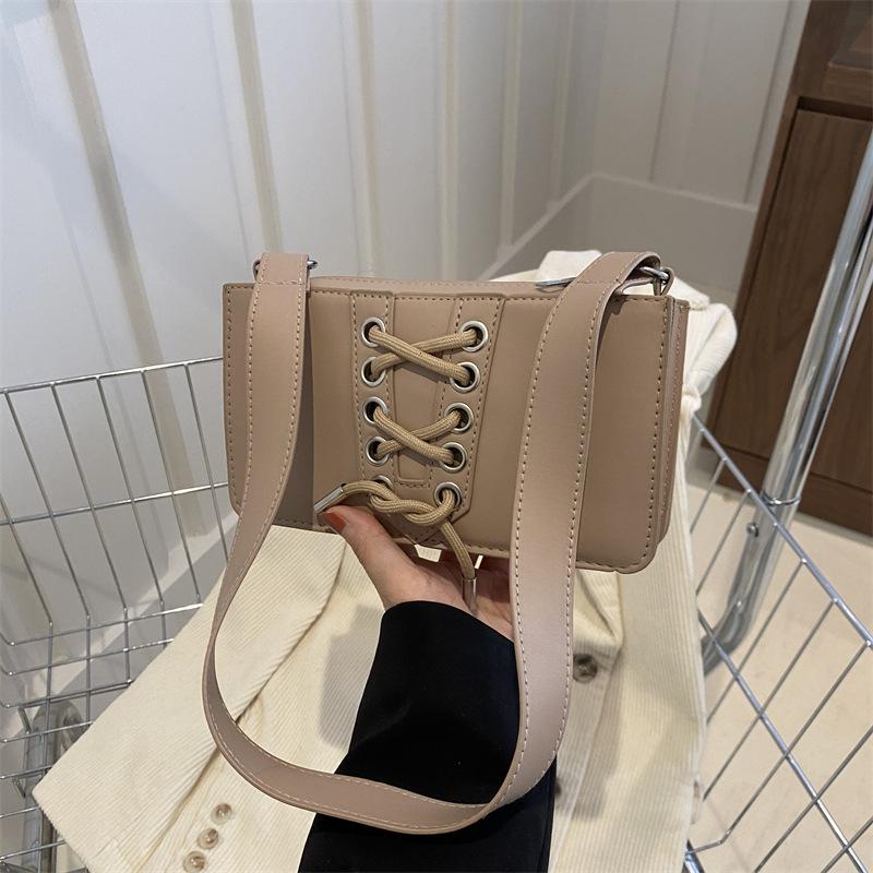 Модная и персонализированная сумка-подмышка на шнурках, весенняя новинка, трендовая сумка через плечо, трендовая нишевая женская сумка