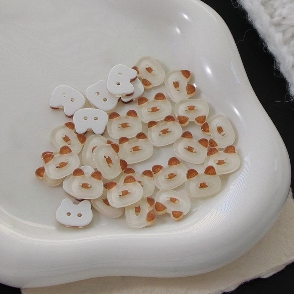 30pcs Cute Kitty Buttons Creative Ginger Cat Buttons Kawaii Calico Cat Buttons Clothes Accessories