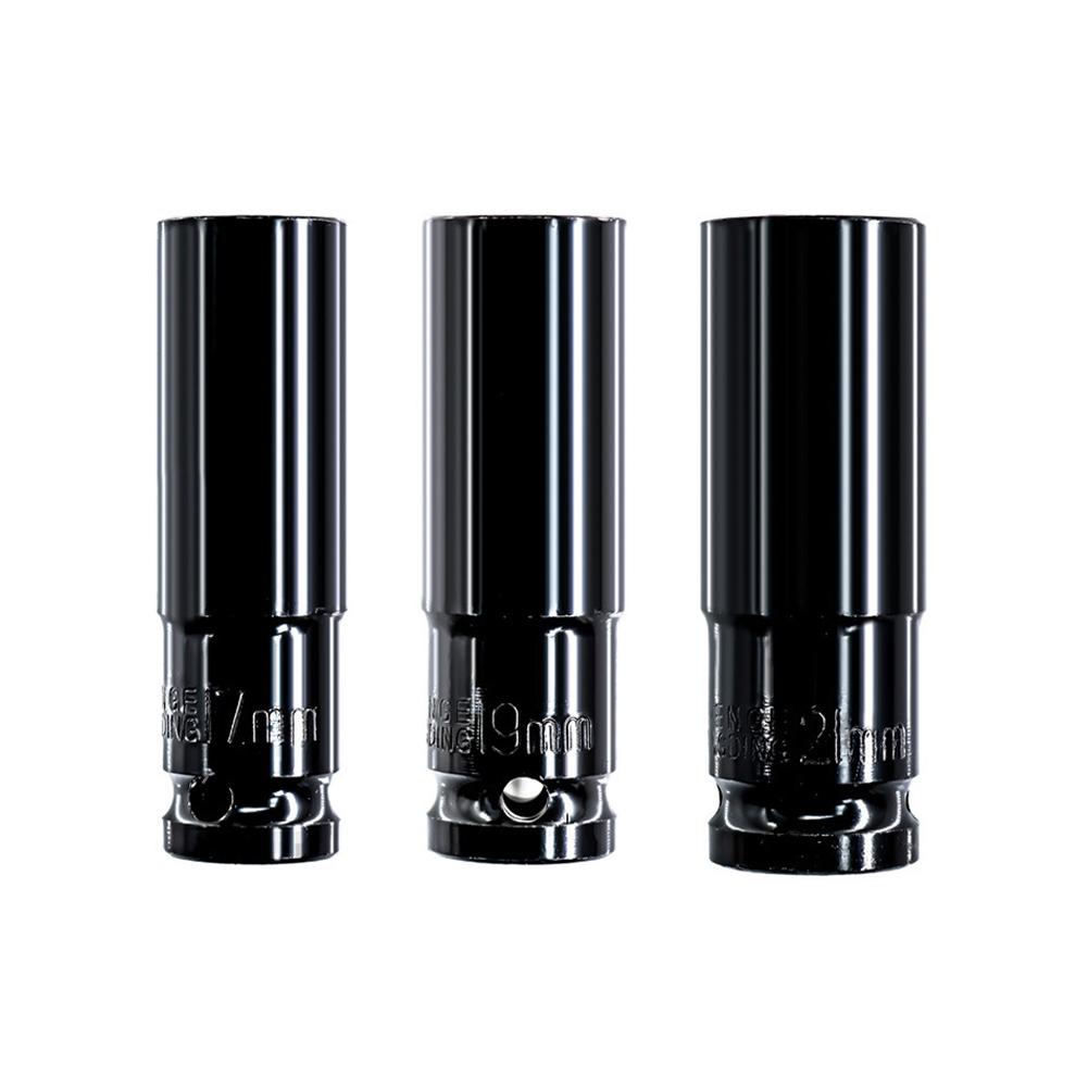 Wearable Socket Wrench 1/2\" 3pcs Set Black HSS Hard