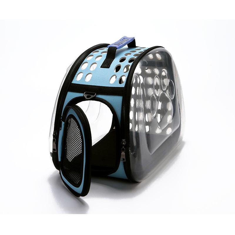 

Складной прозрачный рюкзак для питомца: Дышащая, Портативная, Наплечная Сумка-переноска для Кошек и Собак Small