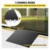 Rubber Threshold Ramp, 3" Rise Threshold Ramp Doorway, 3 Channels Cord Cover Rubber Solid Threshold Ramp, Rubber Angled Entry Rated 2200 Lbs Load