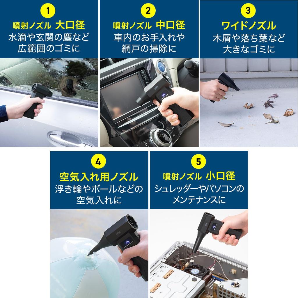 Sanwa Supply Electric Air Duster CD-ADE9BK