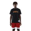 Champion Short Sleeve Basketball with DRYSAVER Antibacterial and Graphic Logo Men's T-Shirt, Black, Odor-Resistant Print, C3-ZB350