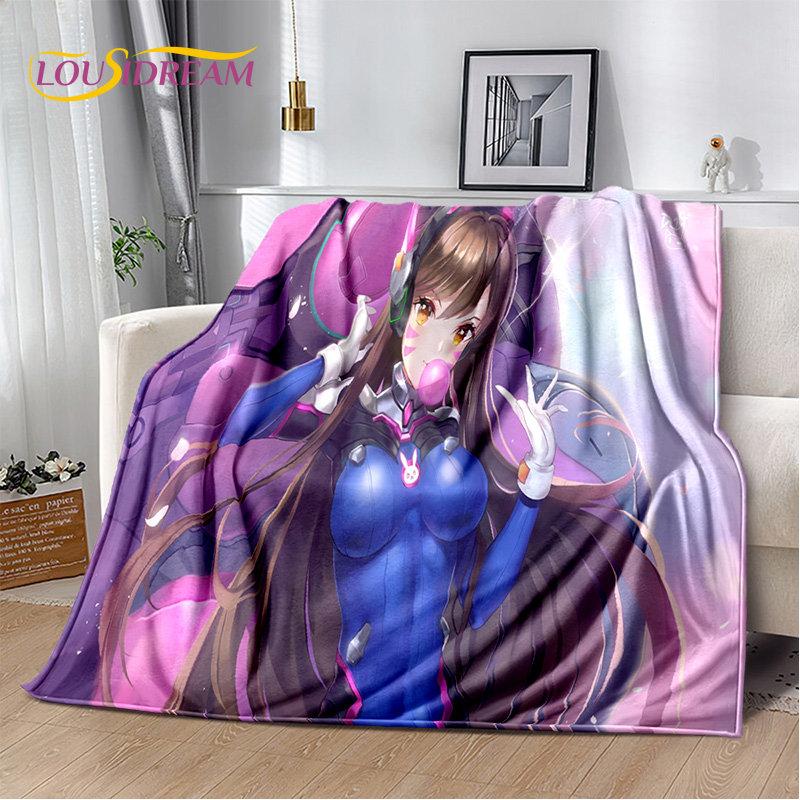 Overwatch Game Gamer DVA  Reaper Soft Plush Blanket,Flannel Blanket Throw Blanket for Living Room Bedroom Bed Sofa Picnic Kid 3D