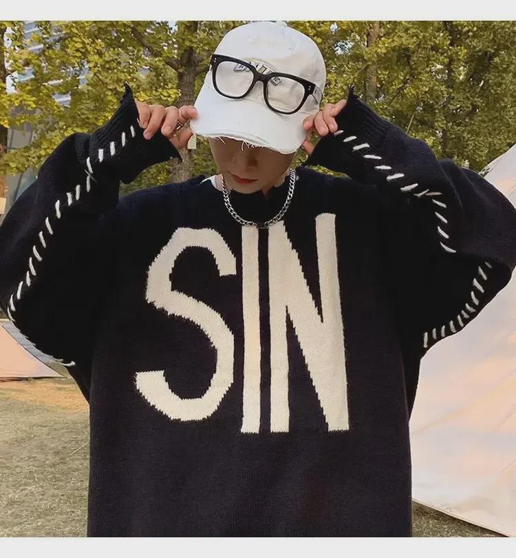 Men's 2022 High Street Casual Irregular Destruction Sweater