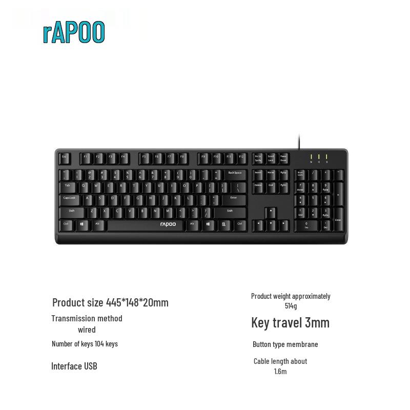Rapoo NK1500 Wired Keyboard