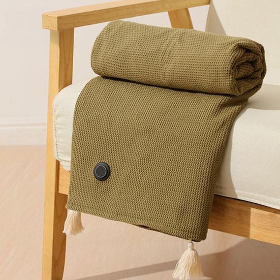 Isıtmalı Şal Güvenli Eller Serbest Fermuar Tasarımı Hızlı 15 Saniyede Isıtma 3 Ayarlanabilir Sıcaklık Ayarı USB Güçlü Taşınabilir Isıtmalı Battaniye