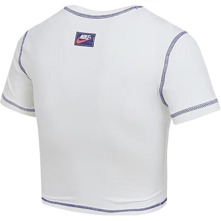 Nike SS SLM CRP GFX Tee Rair Fashion Round Neck Breathable Comfortable Versatile Short Sleeve Regular T-Shirt Women Tops White IB2921133