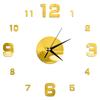 27inch Nordic Wall Clock Dining Restaurant Cafe Decorative Clocks Acrylic Mirror Wall Sticker Silent Quartz Watch Home Decor
