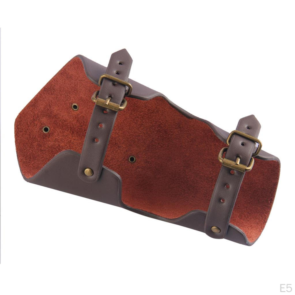 Adjustable Gear PU Leather Wristband Arm Cuff Vintage Gauntlet for Sport Outdoor Activity