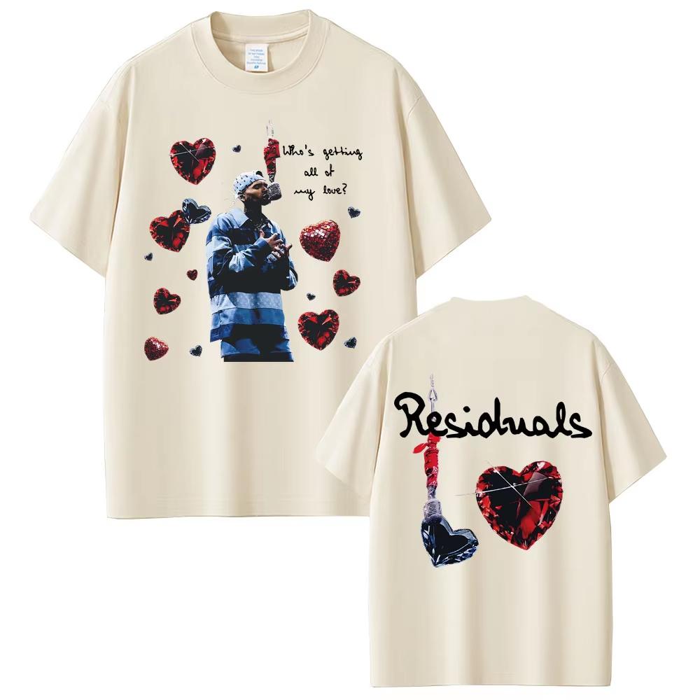 Vintage Washed Chris Brown Breezy Bowl XX Tour 2025 R&B Pop Graphic T-shirt Men Women Printed Tee Summer Casual Fashion Clothing Tops Streetwear
