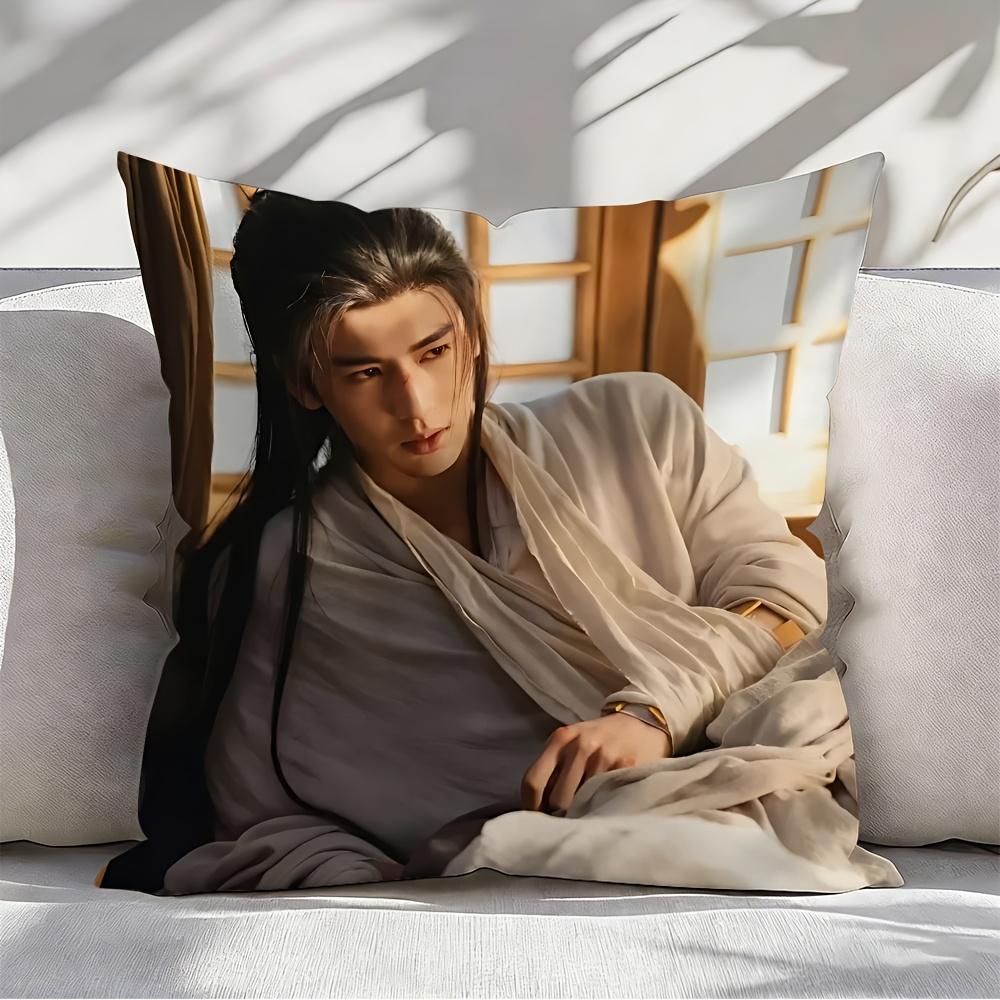 Panika Chen Unisex 1Pc Zhang Linghe Fan Bedroom Pillow Cover, Polyester 2D Double-Sided Print, C-Drama Warrior Cushion, Perfect Gift For Fans & Car