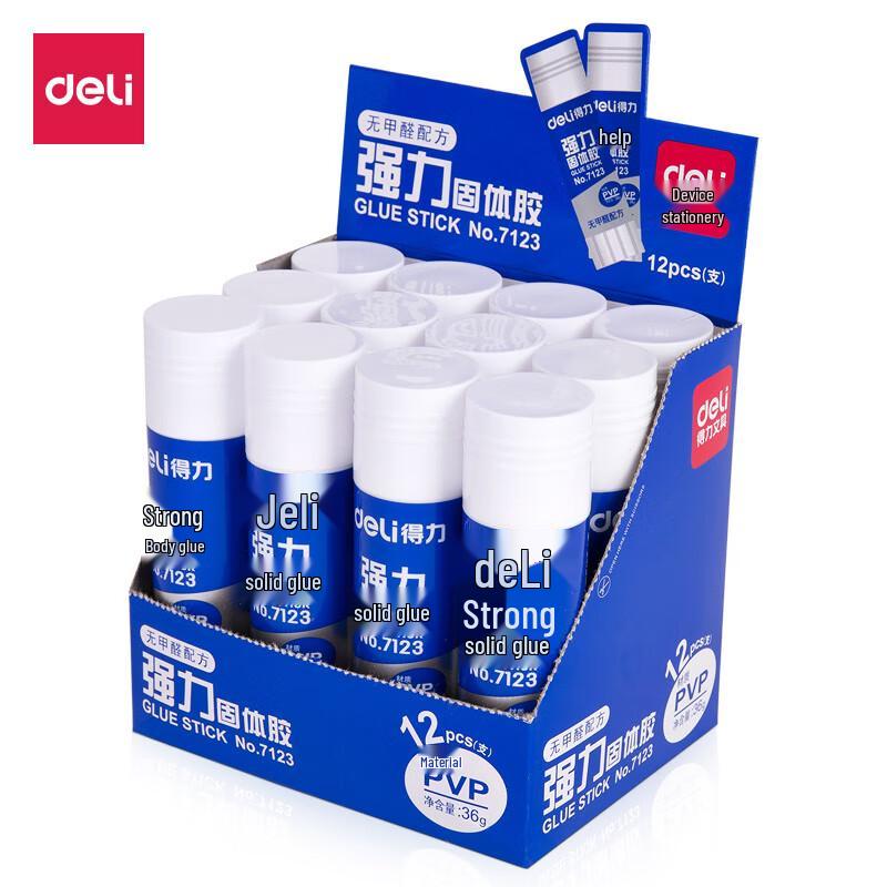 Deli 7123 White Solid Glue Stick