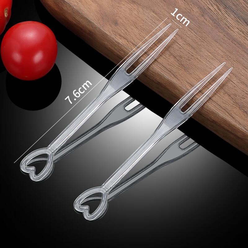 Disposable Heart-Shaped Plastic Dessert Forks