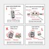 1-4mm Adjustable Steel Wire Rope Buckle Clamp for DIY Lamp Hanging Clamps Telescopic Double Hole Thread Locker Clamps